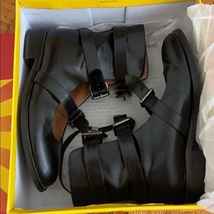 Jefferey campbell mcgovern black leather shoes